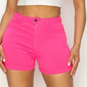 Women's Pink Jean Shorts